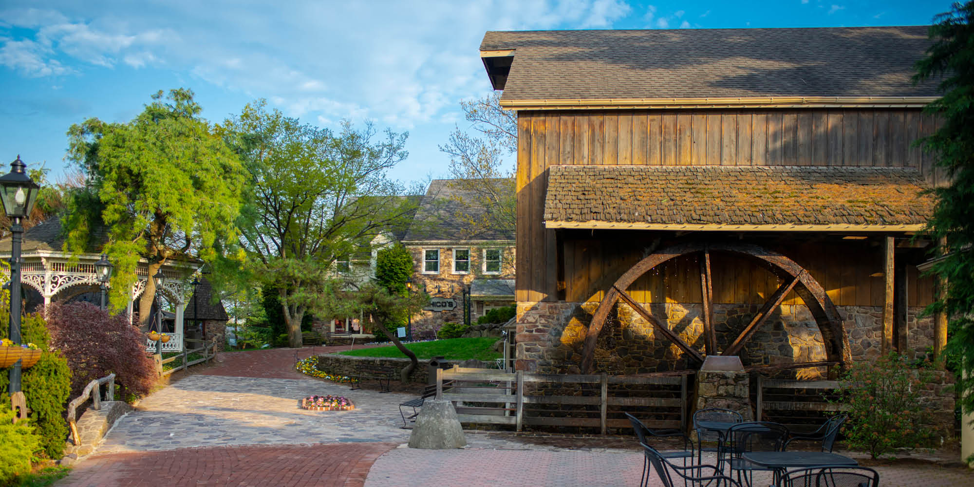 Heating oil delivery Buckingham near Peddler’s Village water wheel in Lahaska
