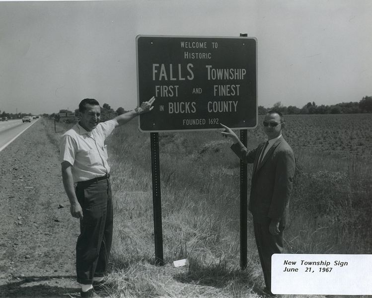 Heating oil delivery Fairless Hills near Falls Township welcome sign