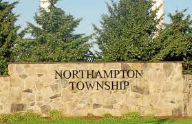 Heating oil delivery in Northampton Township near township welcome sign in Bucks County, PA