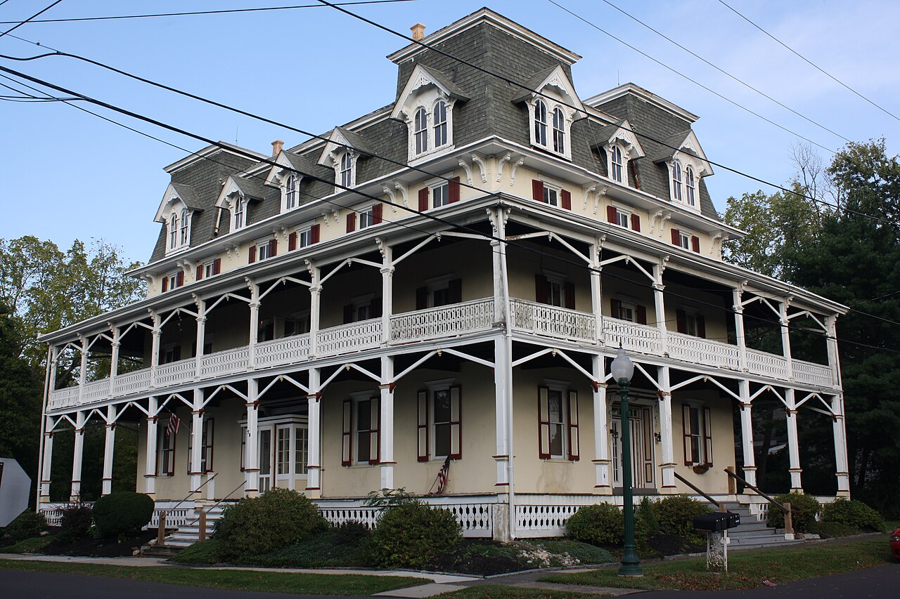 Historic Victorian building in the Ivyland Historic District Bucks County Pennsylvania